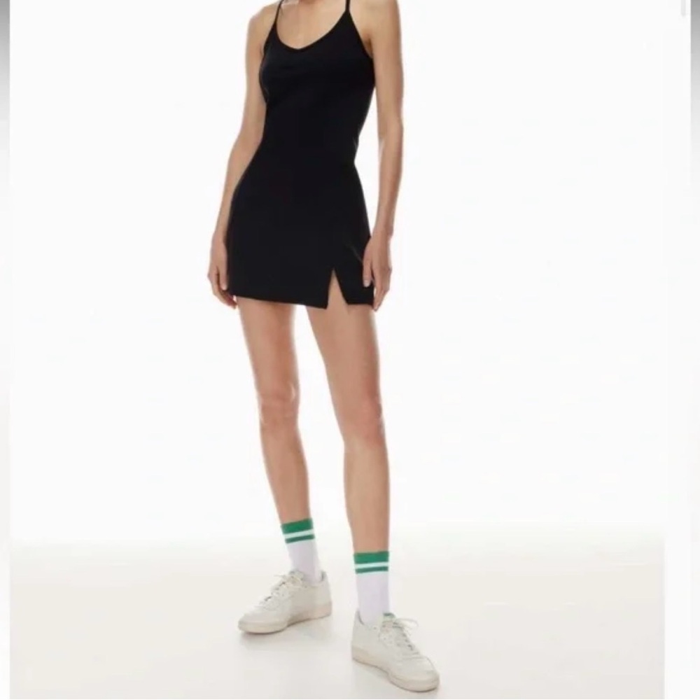 Aritzia TNA Court Black Mini Athletic Dress Size 2XS NWT